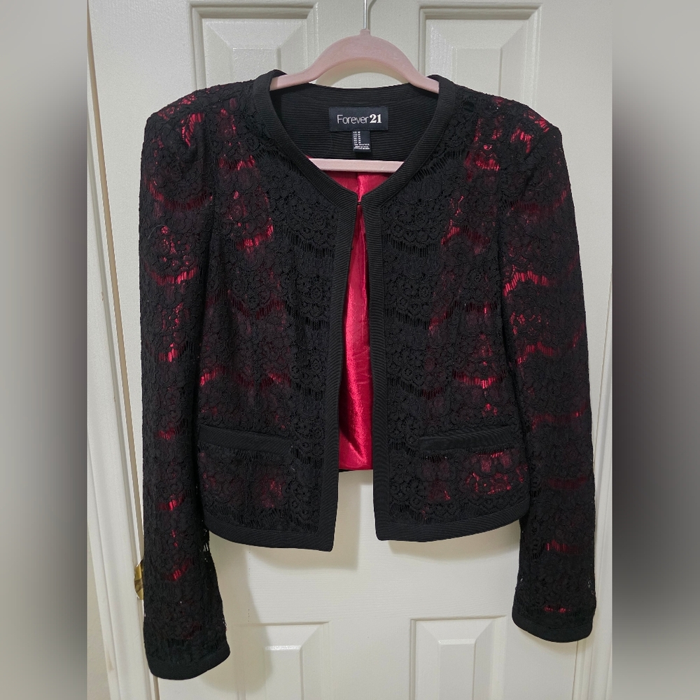 Forever 21 Black Lace Women's Jacket